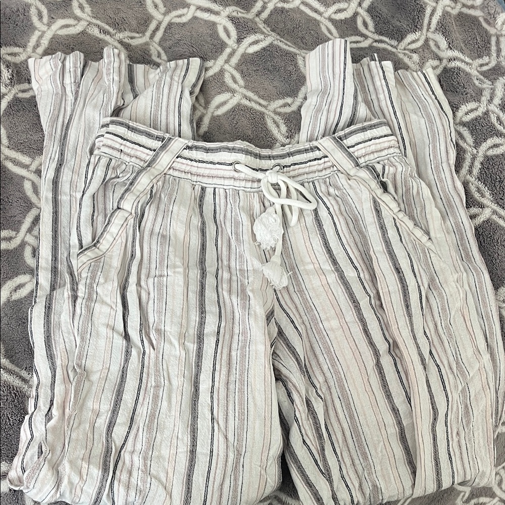 Rewind Pink and Black Striped Pants